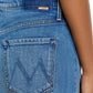 The Ditcher Mini Fray Skirt-Denim-Uniquities