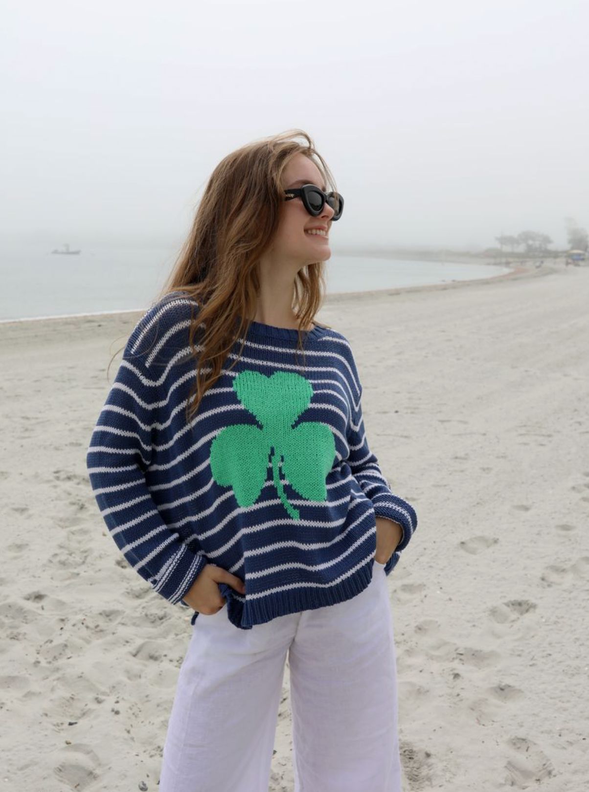 Shamrock Stripe Crew-Sweaters-Uniquities