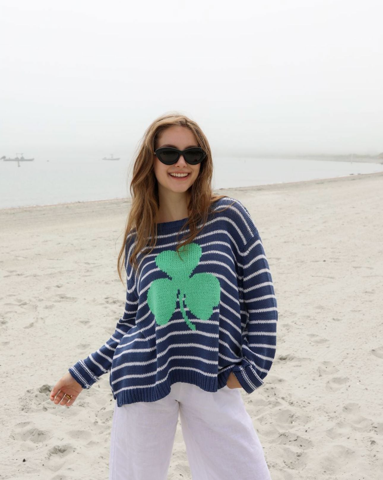 Shamrock Stripe Crew-Sweaters-Uniquities