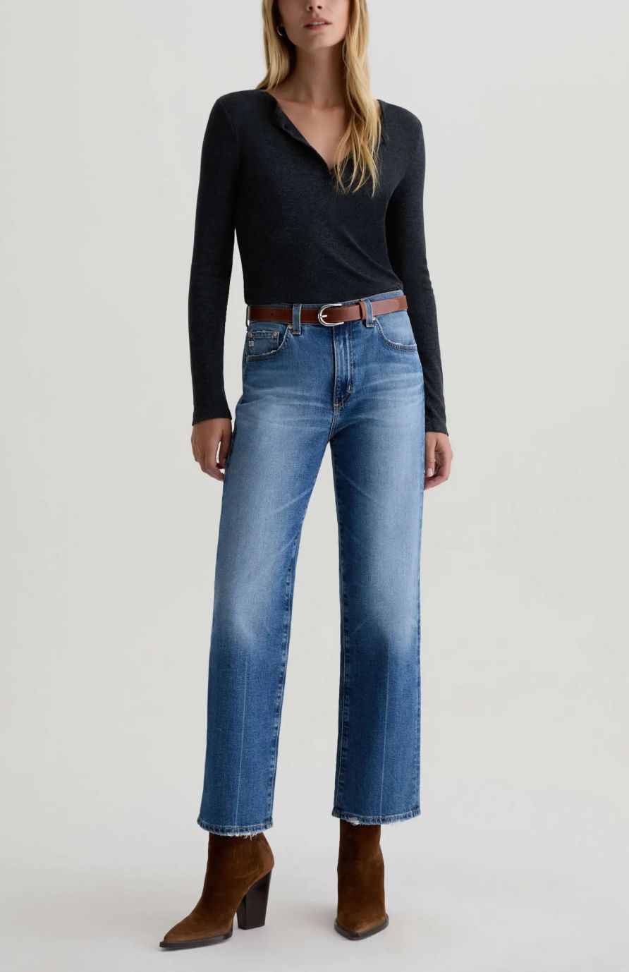 Brinley Crop Jeans-Denim-Uniquities