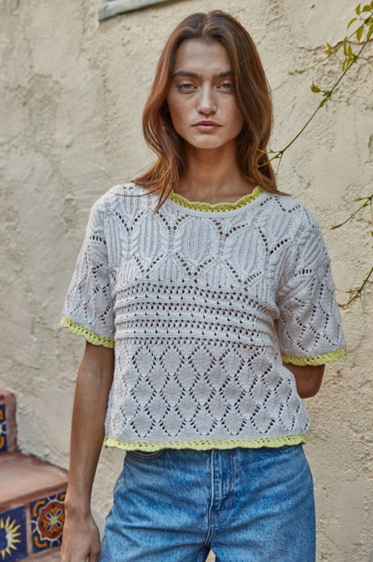 Hailey Crochet Sweater-Sweaters-Uniquities