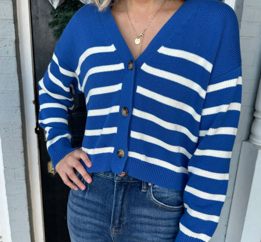 Carter Striped Cardigan-Sweaters-Uniquities