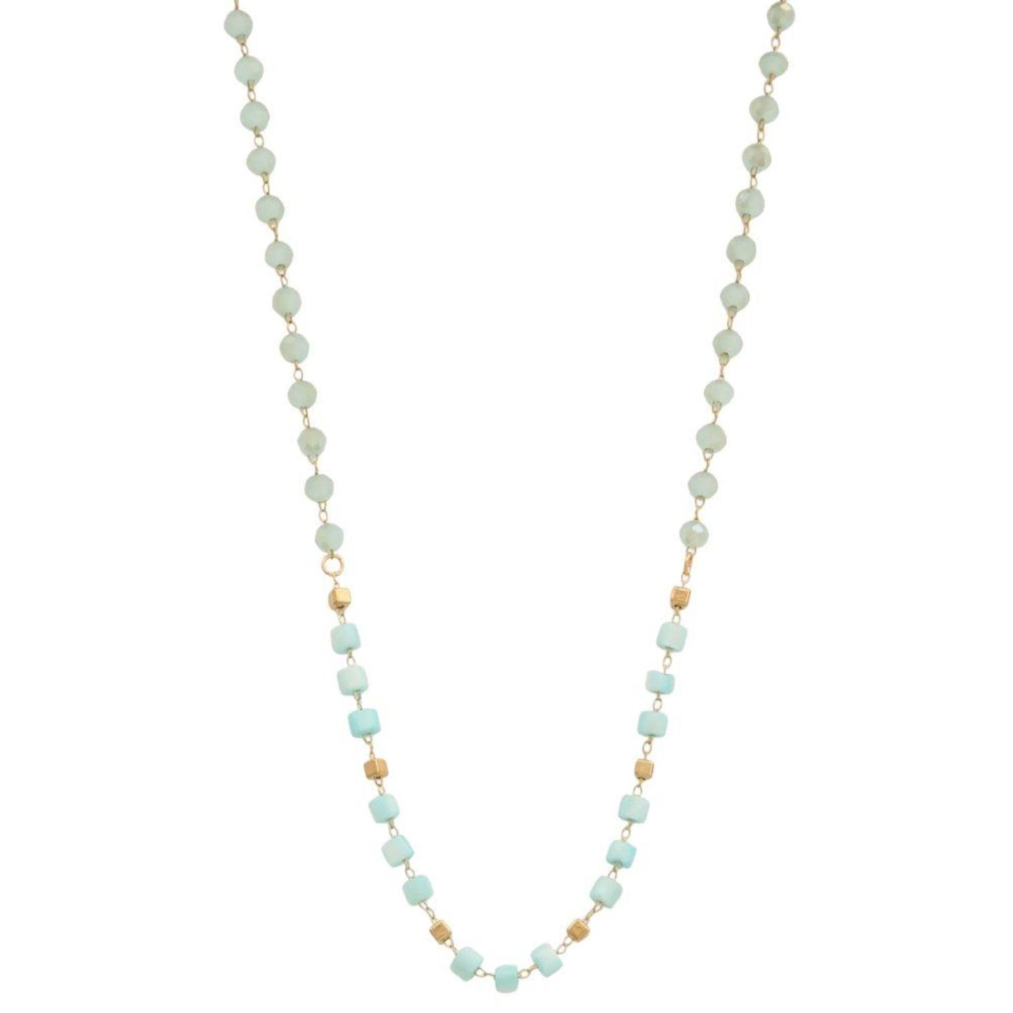 Teal Beaded Necklace-Jewelry-Uniquities