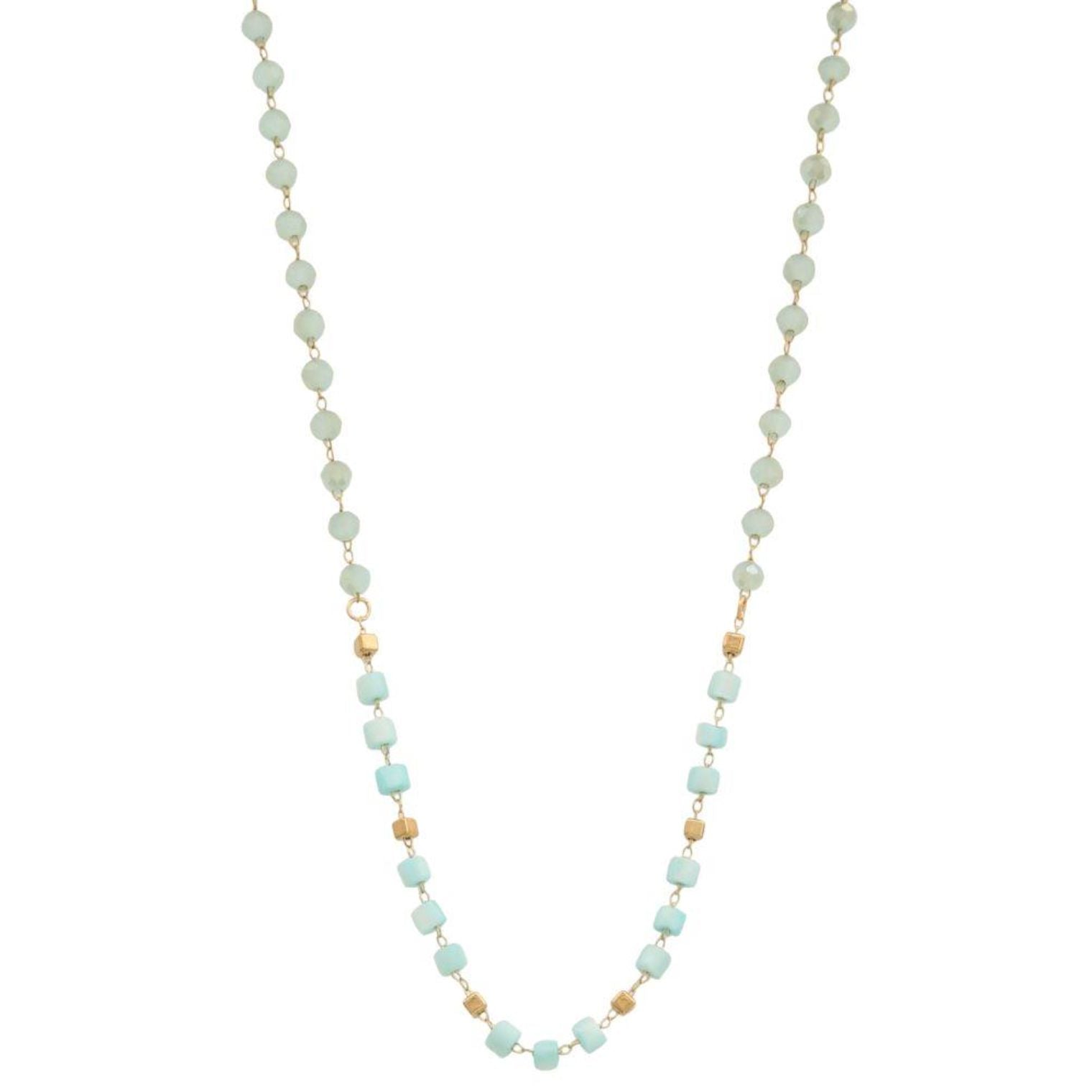 Teal Beaded Necklace-Jewelry-Uniquities
