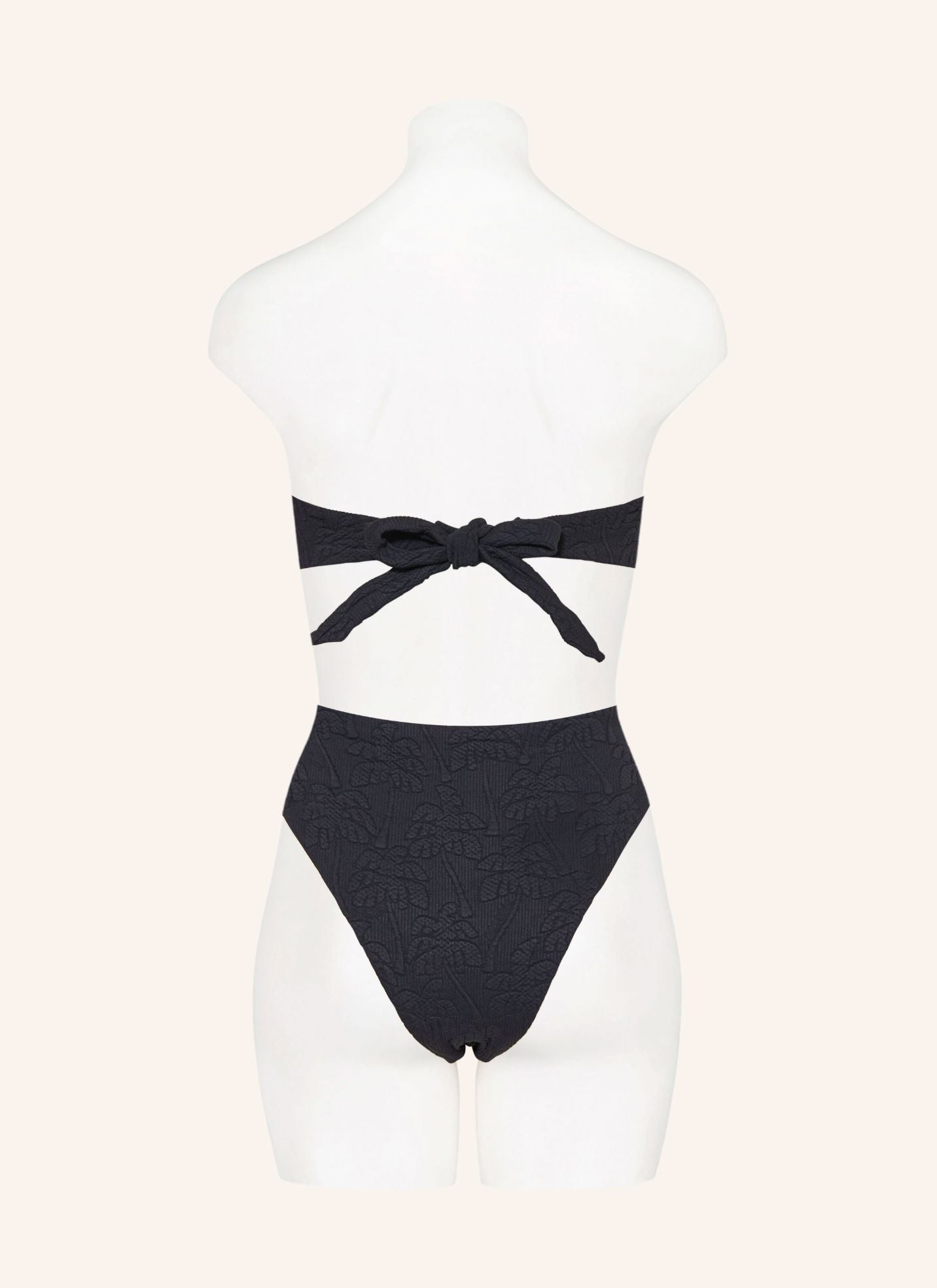 Black Palm Trees Bikini Top-Swimwear-Uniquities