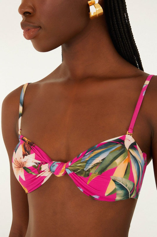 Tropicalia Bandeau Bikini Top-Swimwear-Uniquities