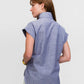 Denim Cap Sleeve Top-Tops/Blouses-Uniquities
