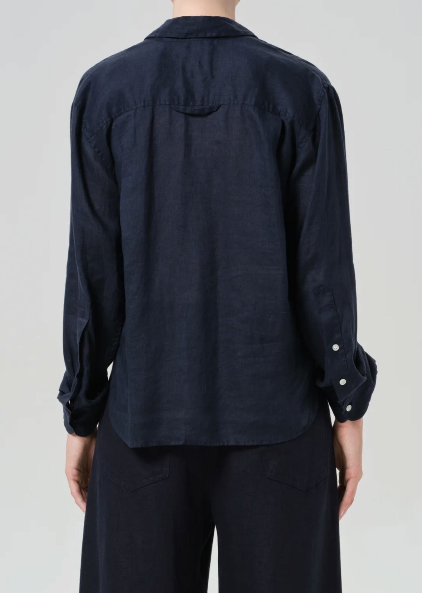 Kayla Shrunken Linen Shirt-Tops/Blouses-Uniquities