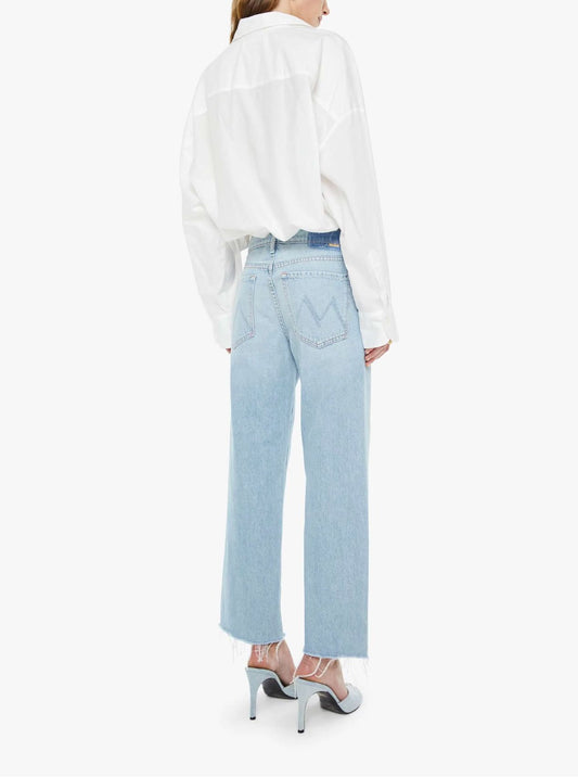 The Mid Rise Rambler Zip Ankle Fray Jeans-Denim-Uniquities