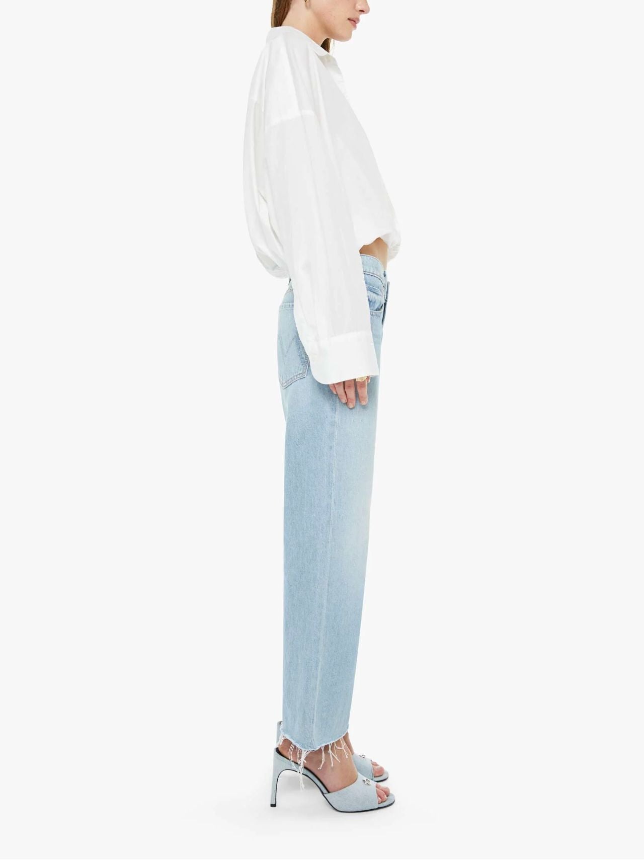 The Mid Rise Rambler Zip Ankle Fray Jeans-Denim-Uniquities