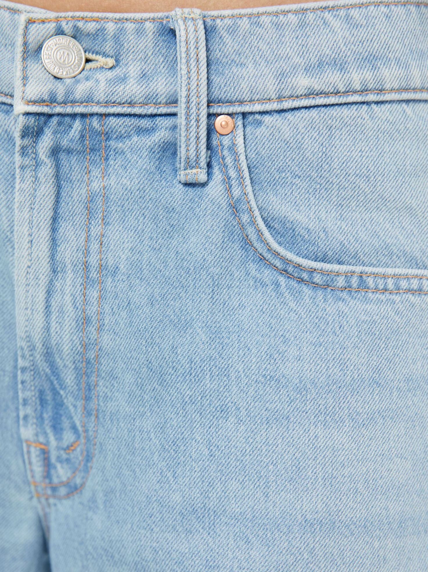 The Mid Rise Rambler Zip Ankle Fray Jeans-Denim-Uniquities