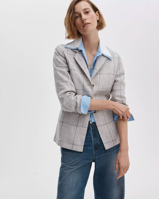 Chappell Plaid Blazer-Jackets-Uniquities