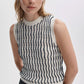 Leslie Stripe Vest-Sweaters-Uniquities