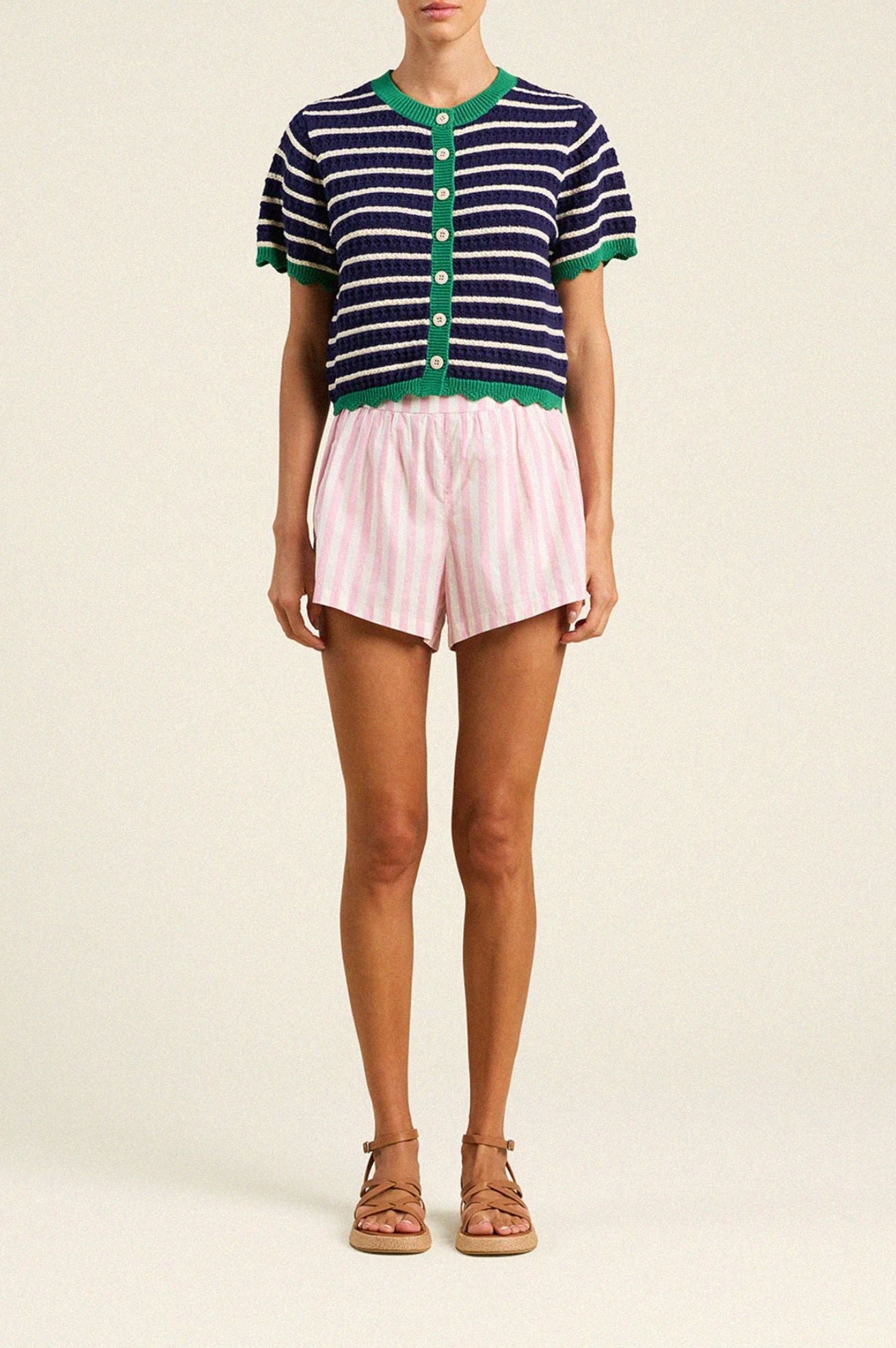 Aurora Short Sleeve Cardigan-Sweaters-Uniquities