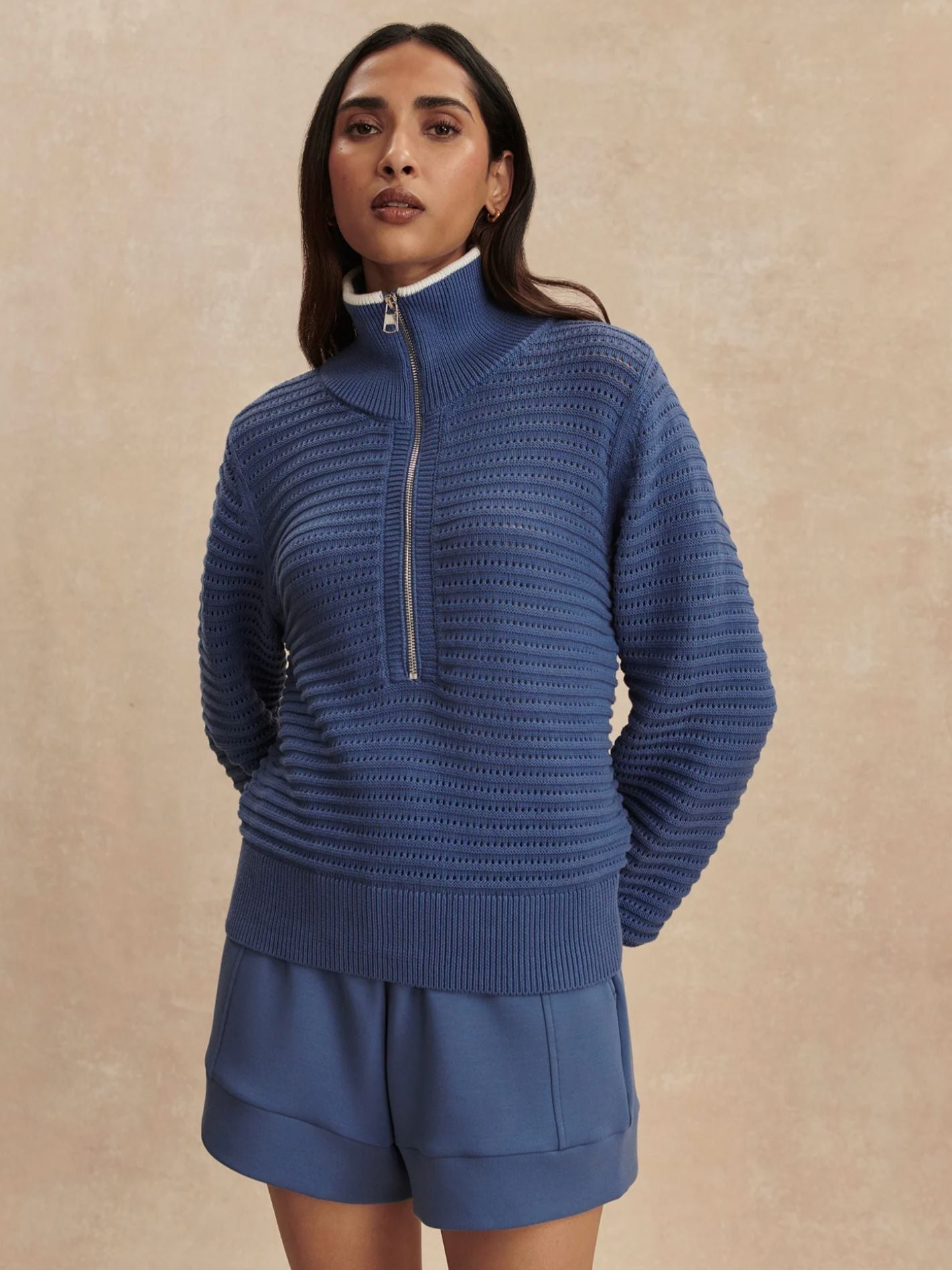 Morwenna Half Zip Knit-Sweaters-Uniquities