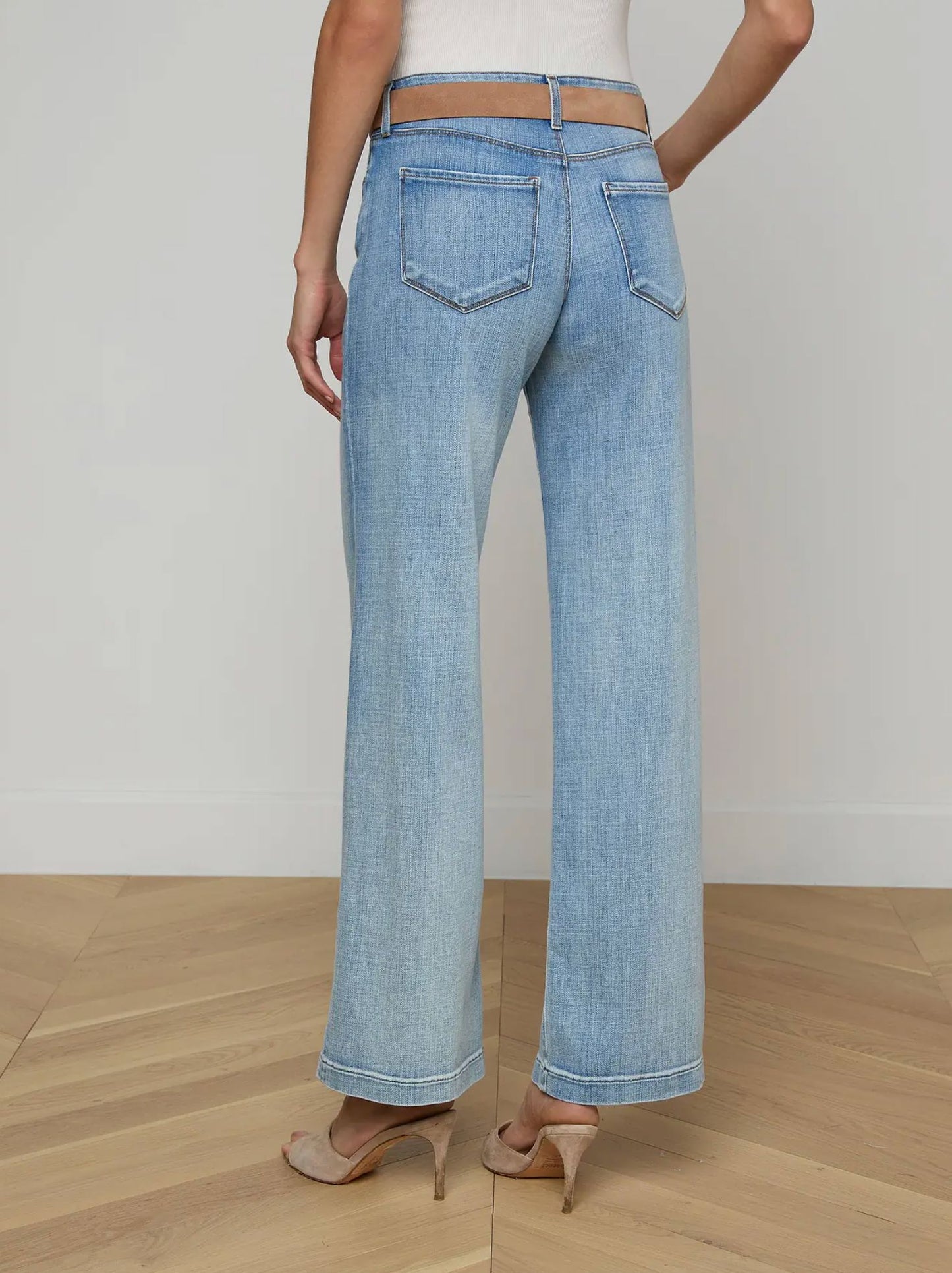Joanne Low Rise Wide Leg Jeans-Denim-Uniquities