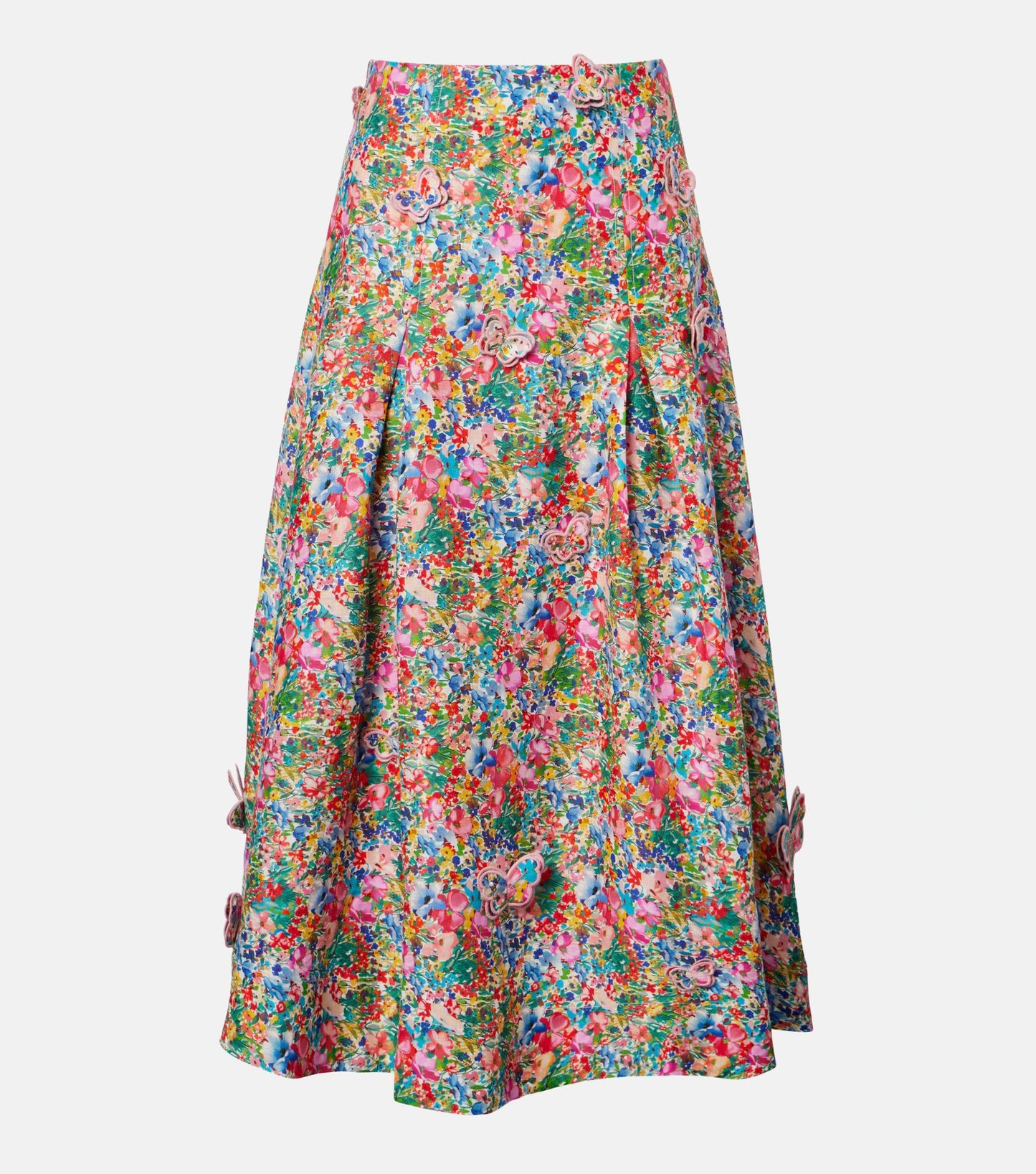 Peasant Floral Maxi Skirt-Bottoms-Uniquities