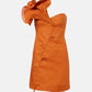 Orange Flower Mini Dress-Dresses-Uniquities