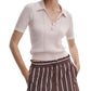 Laurie Tipped Short Sleeve Polo-Sweaters-Uniquities