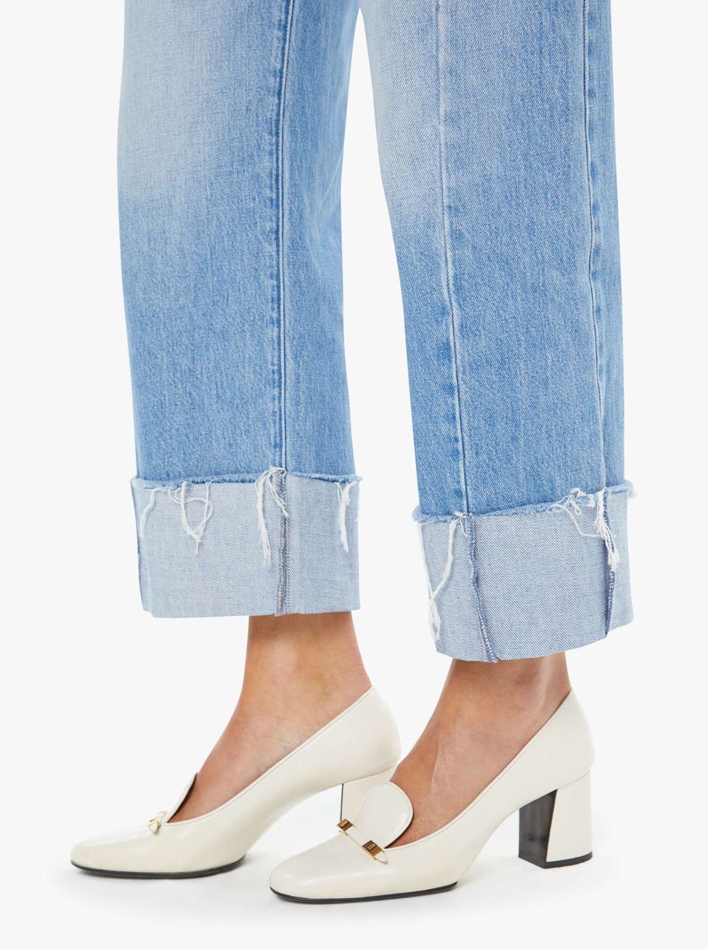 The Half Pipe Ankle Cuff Fray Jeans-Denim-Uniquities