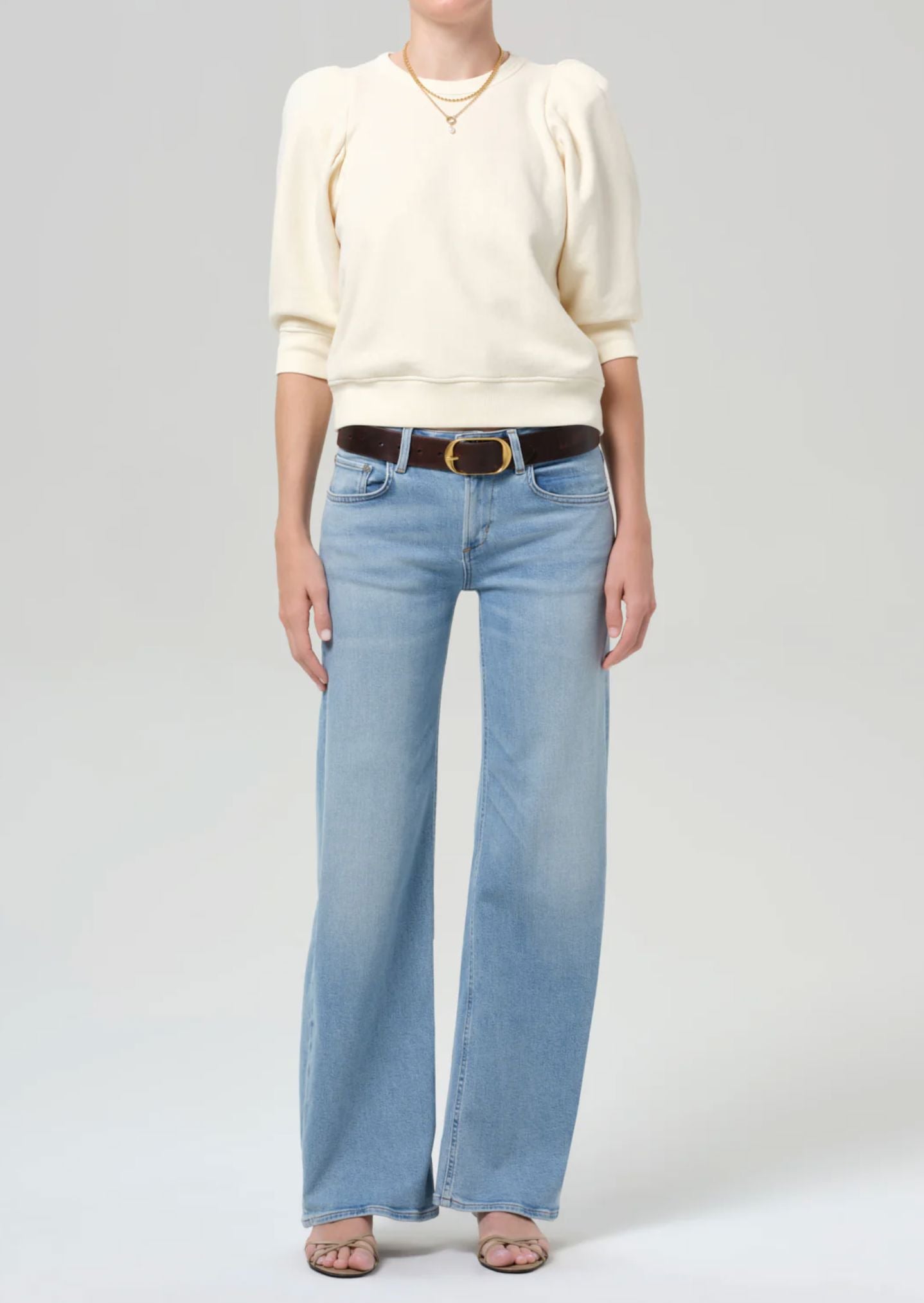 Nora Trouser Jeans in Bowery-Denim-Uniquities