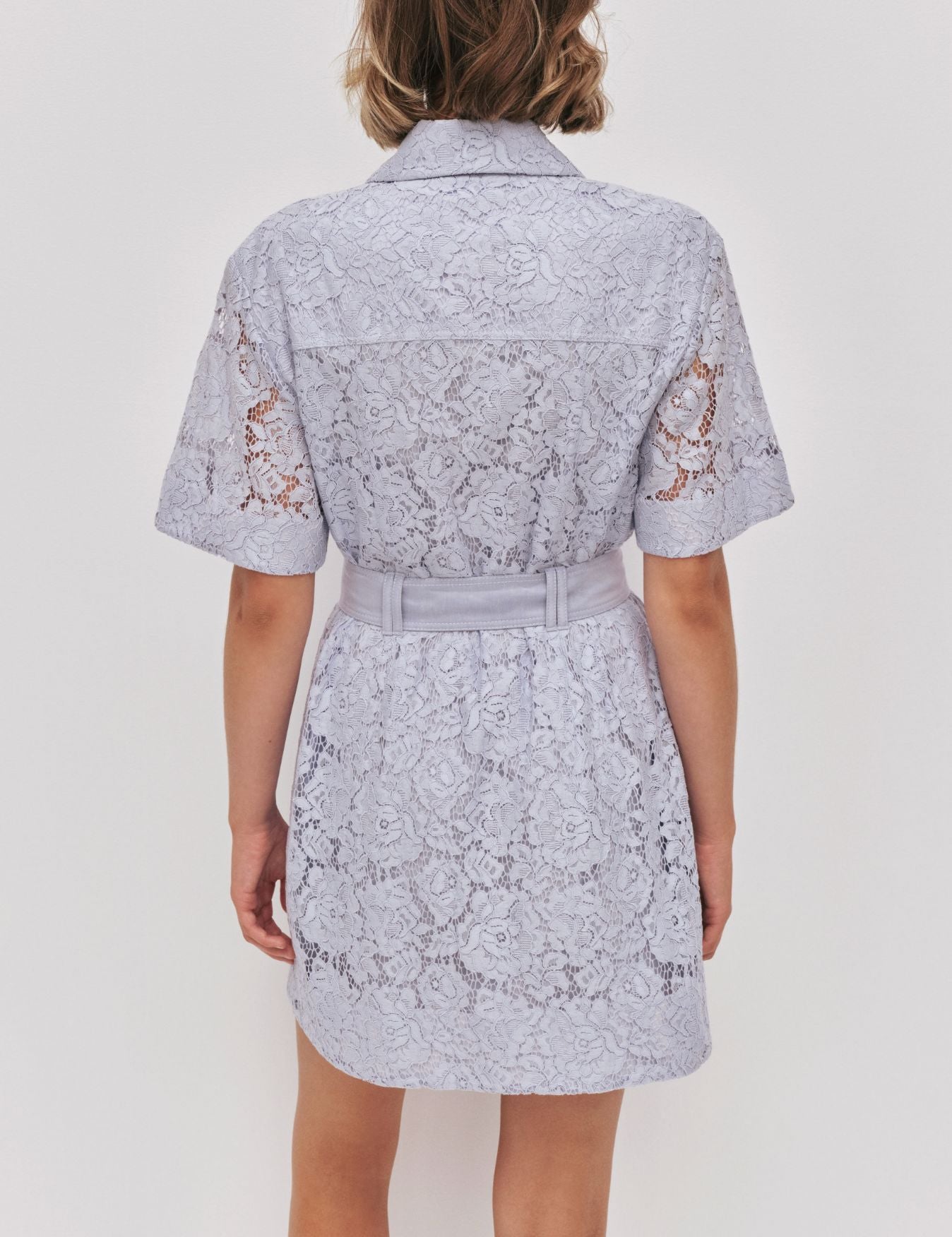 Mystic Lace Mini Shirt Dress-Dresses-Uniquities