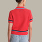 Amy Tipped Polo Cardigan-Tops/Blouses-Uniquities