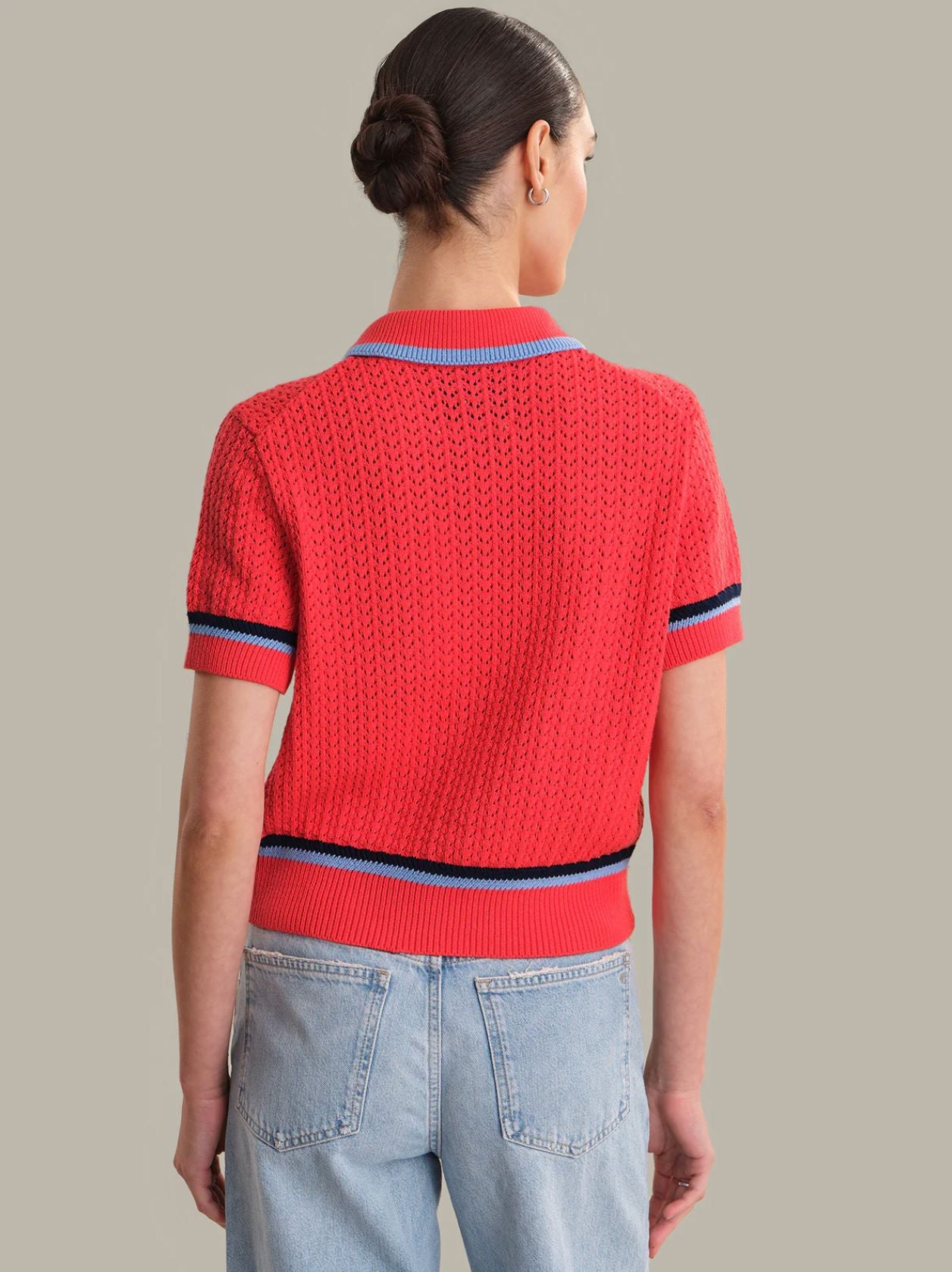 Amy Tipped Polo Cardigan-Tops/Blouses-Uniquities