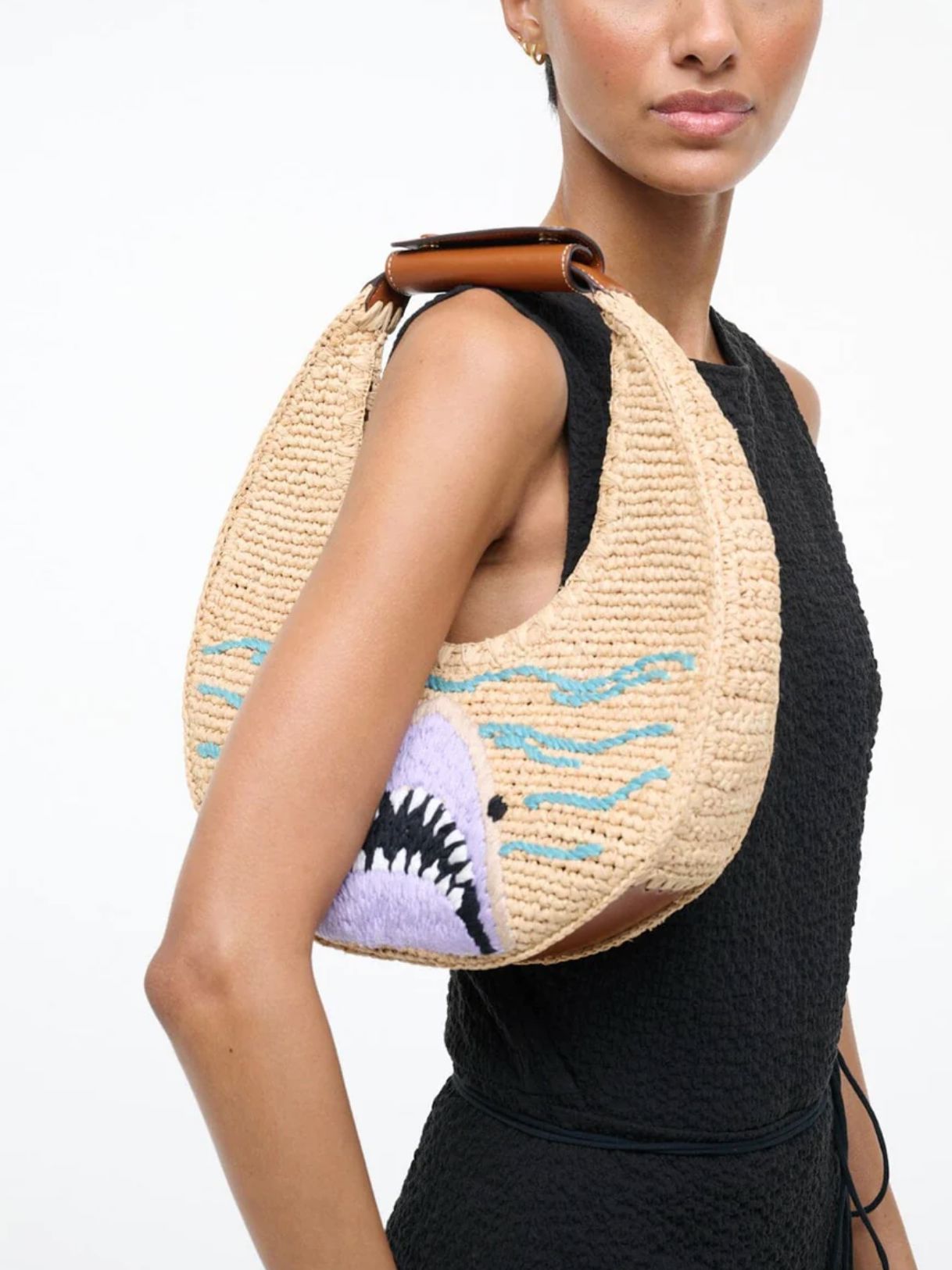 Moon Raffia Tote Bag-Accessories-Uniquities
