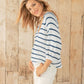 Helene Striped 3/4 Sweater-Sweaters-Uniquities