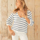 Helene Striped 3/4 Sweater-Sweaters-Uniquities