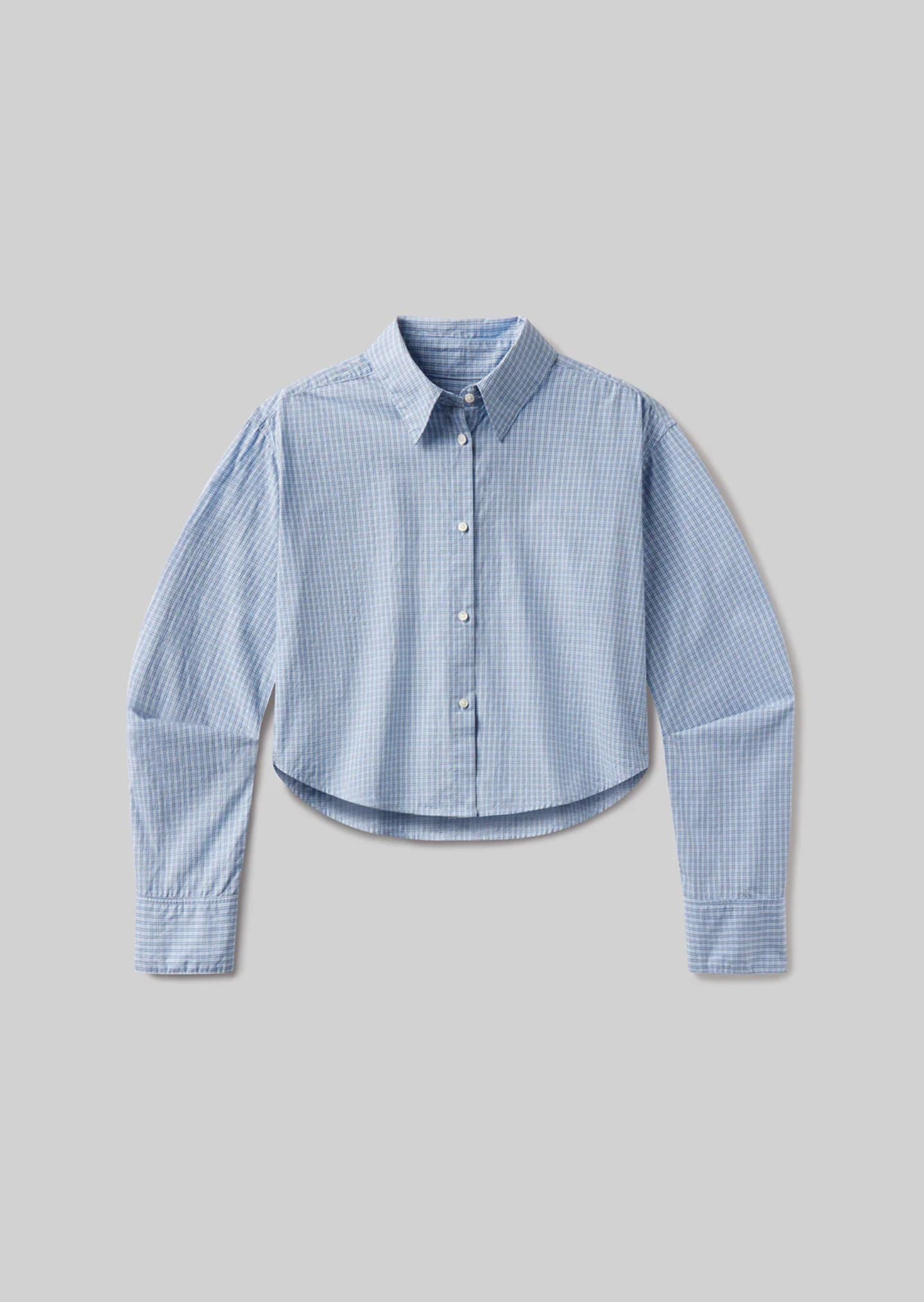 Ana Cropped Shirt in Plaid-Tops/Blouses-Uniquities