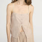 Linen Button Cami-Tops/Blouses-Uniquities