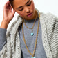 Big Puffy Heart Charm Necklace-Jewelry-Uniquities
