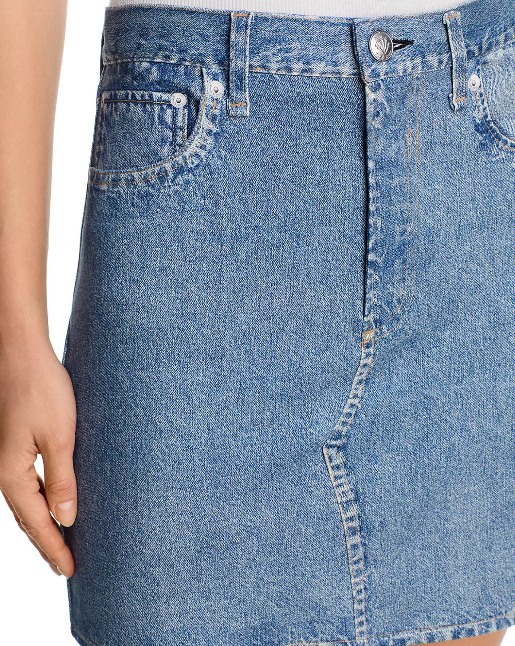 Miramar Ponte Mini Skirt-Denim-Uniquities