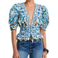 Flora Tile Blouse-Tops/Blouses-Uniquities
