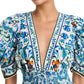 Flora Tile Blouse-Tops/Blouses-Uniquities
