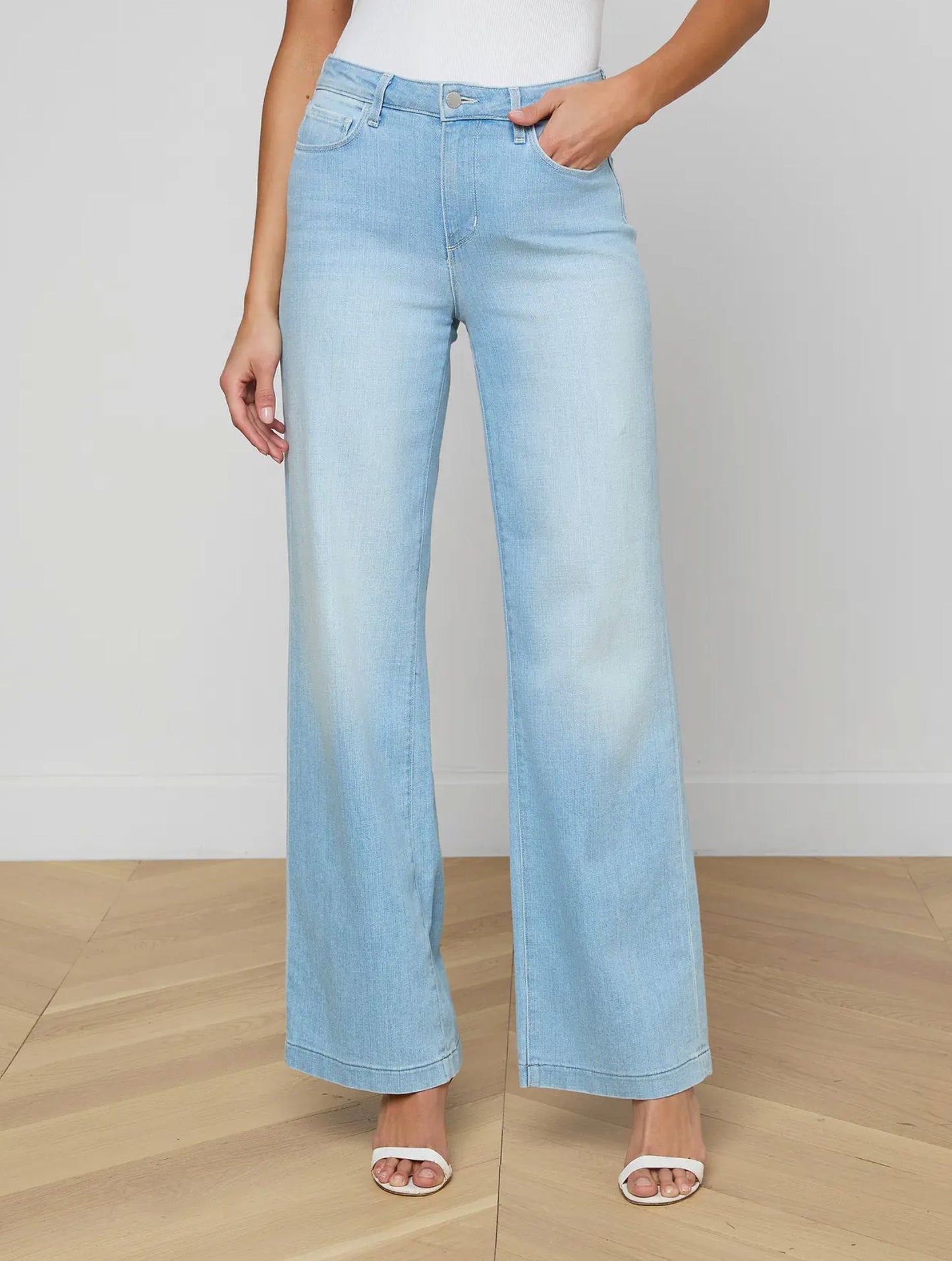 Scottie High Rise Wide Leg Jeans-Denim-Uniquities