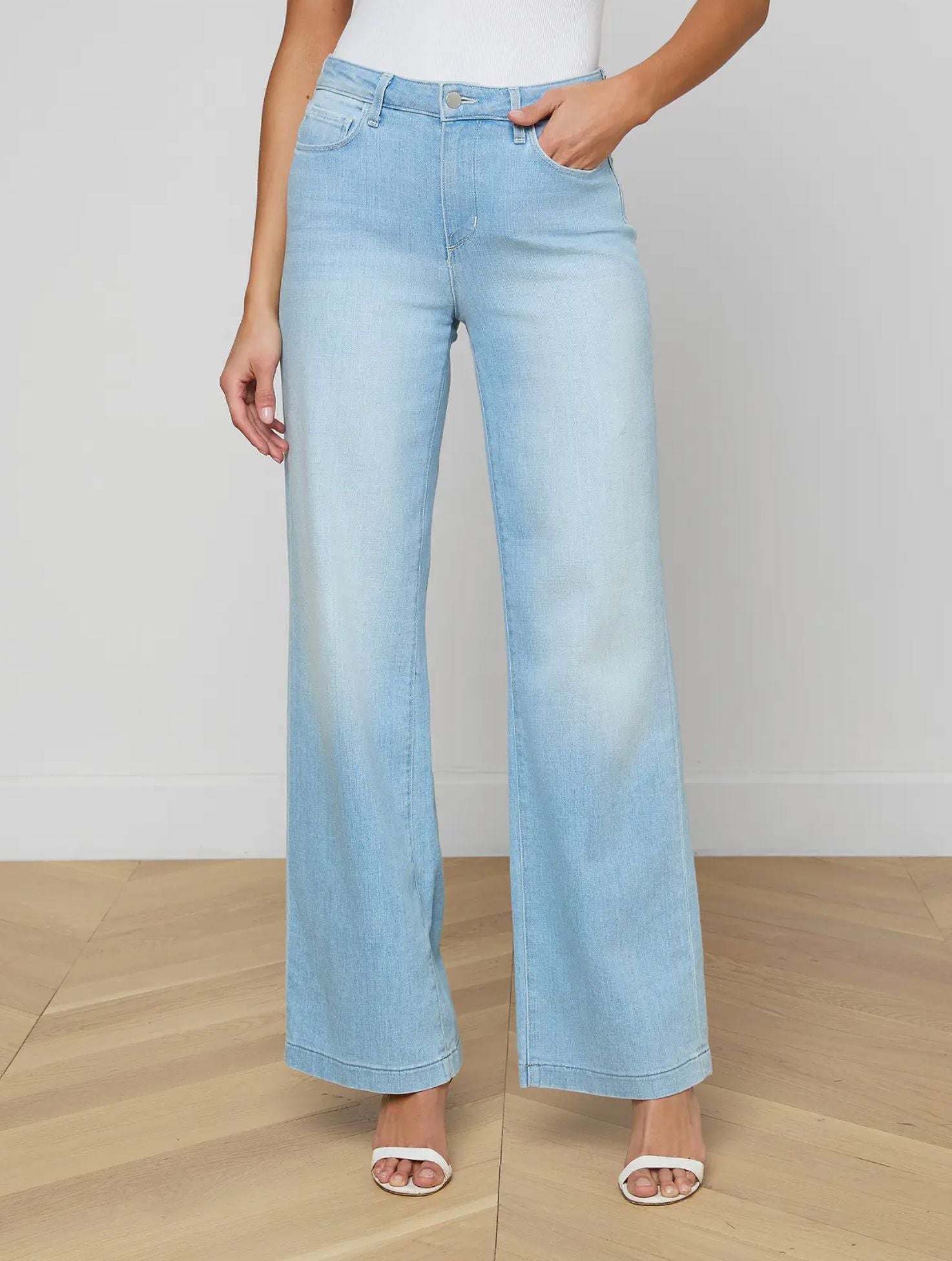 Scottie High Rise Wide Leg Jeans-Denim-Uniquities