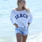 Beach Stripe Crew-Sweaters-Uniquities