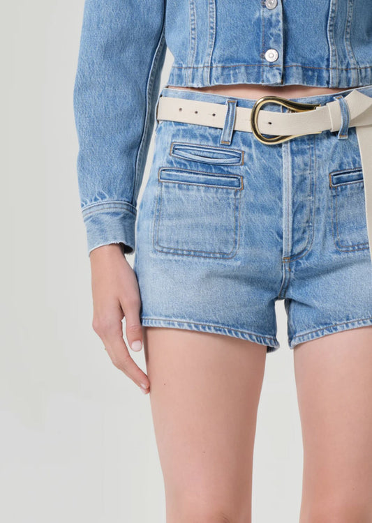 Marlow Welt Pocket Short-Denim-Uniquities