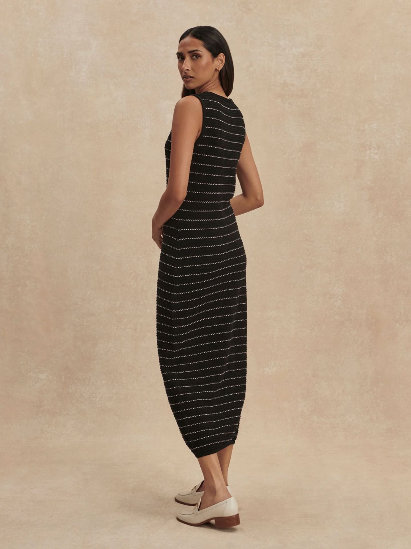 Beesley Stitch Knit Midi Dress-Dresses-Uniquities