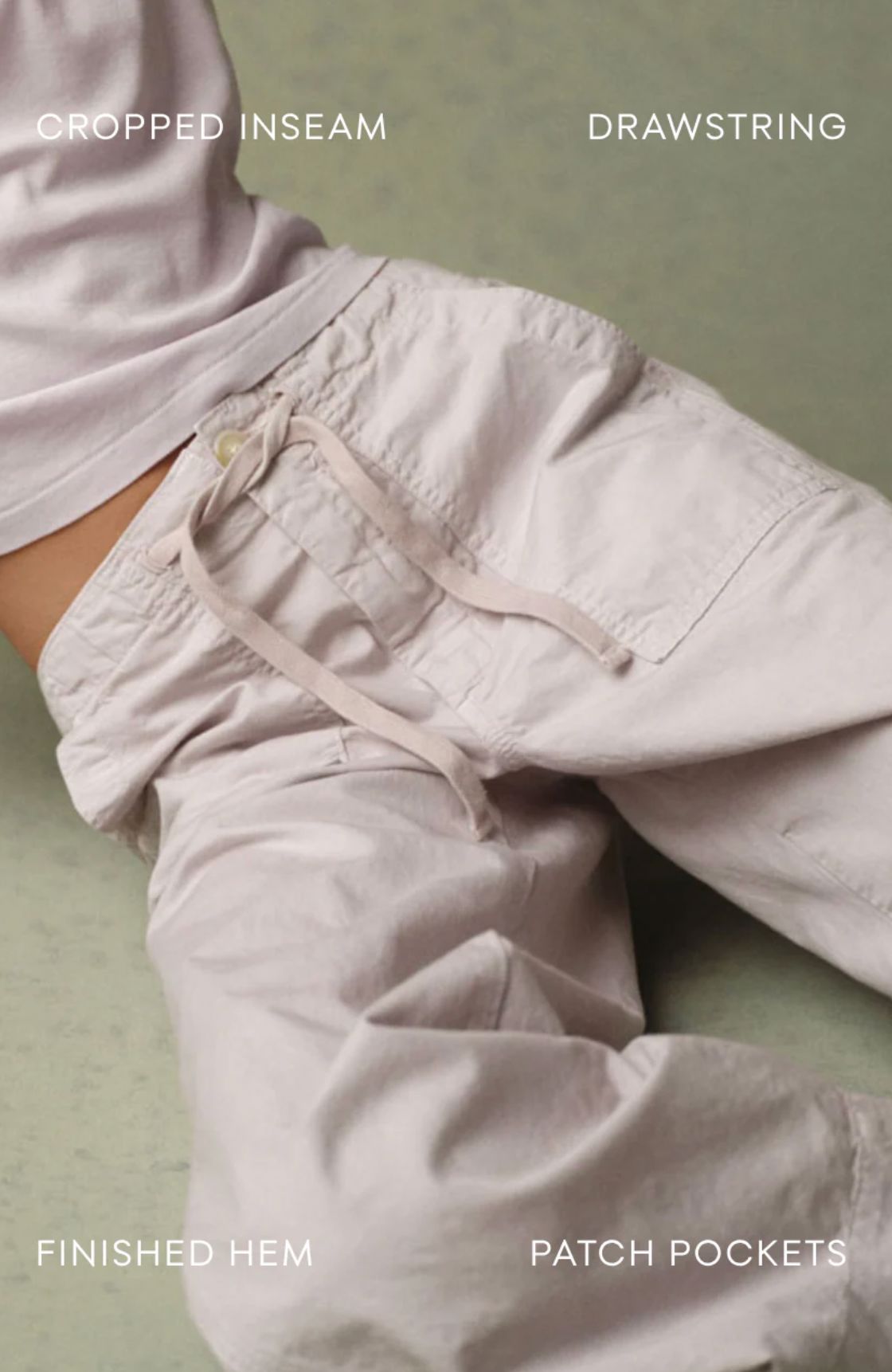Easy Drawstring Slouch Crop-Bottoms-Uniquities