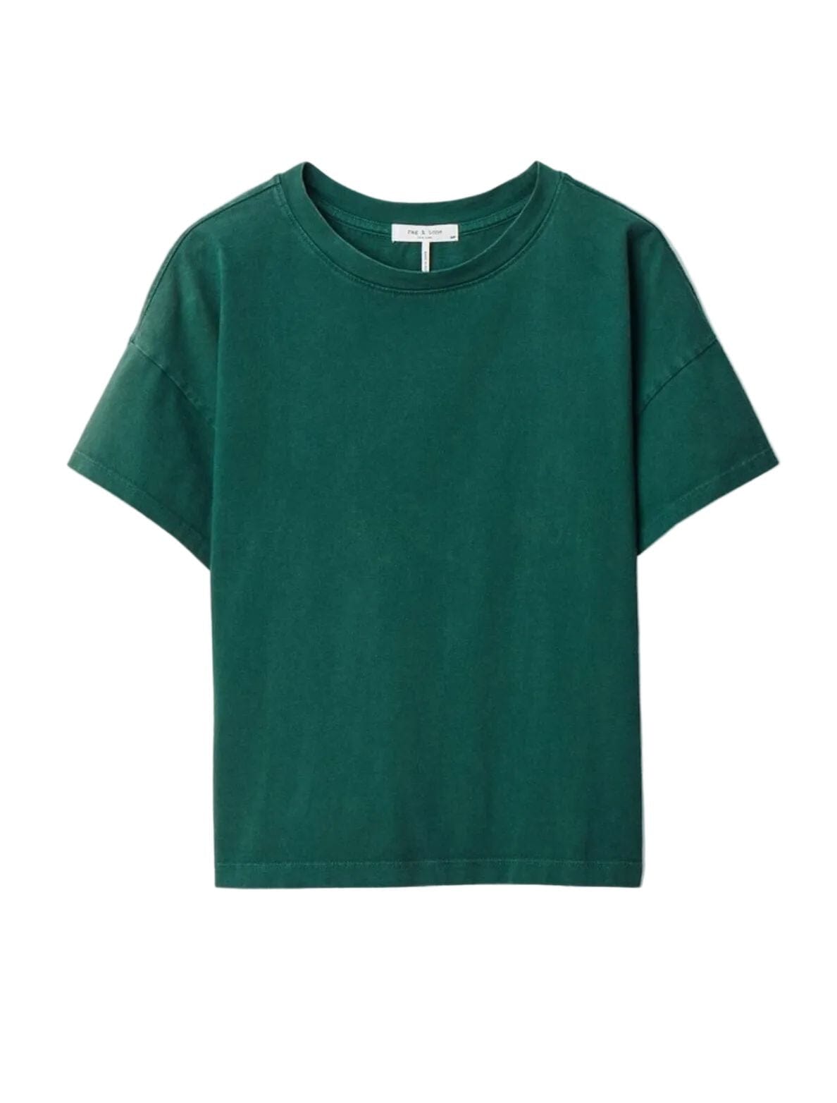 Distressed Wash Kelly Boxy Tee-Tee Shirts-Uniquities