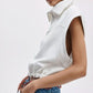 Vintage Terry Half Zip Muscle-Tops/Blouses-Uniquities