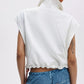 Vintage Terry Half Zip Muscle-Tops/Blouses-Uniquities