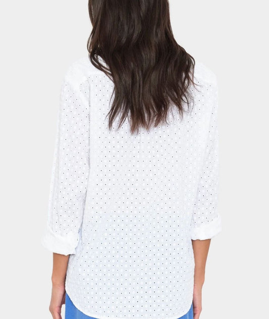 Beau Shirt Eyelet-Tops/Blouses-Uniquities