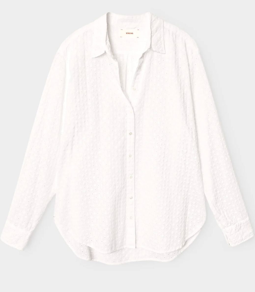 Beau Shirt Eyelet-Tops/Blouses-Uniquities