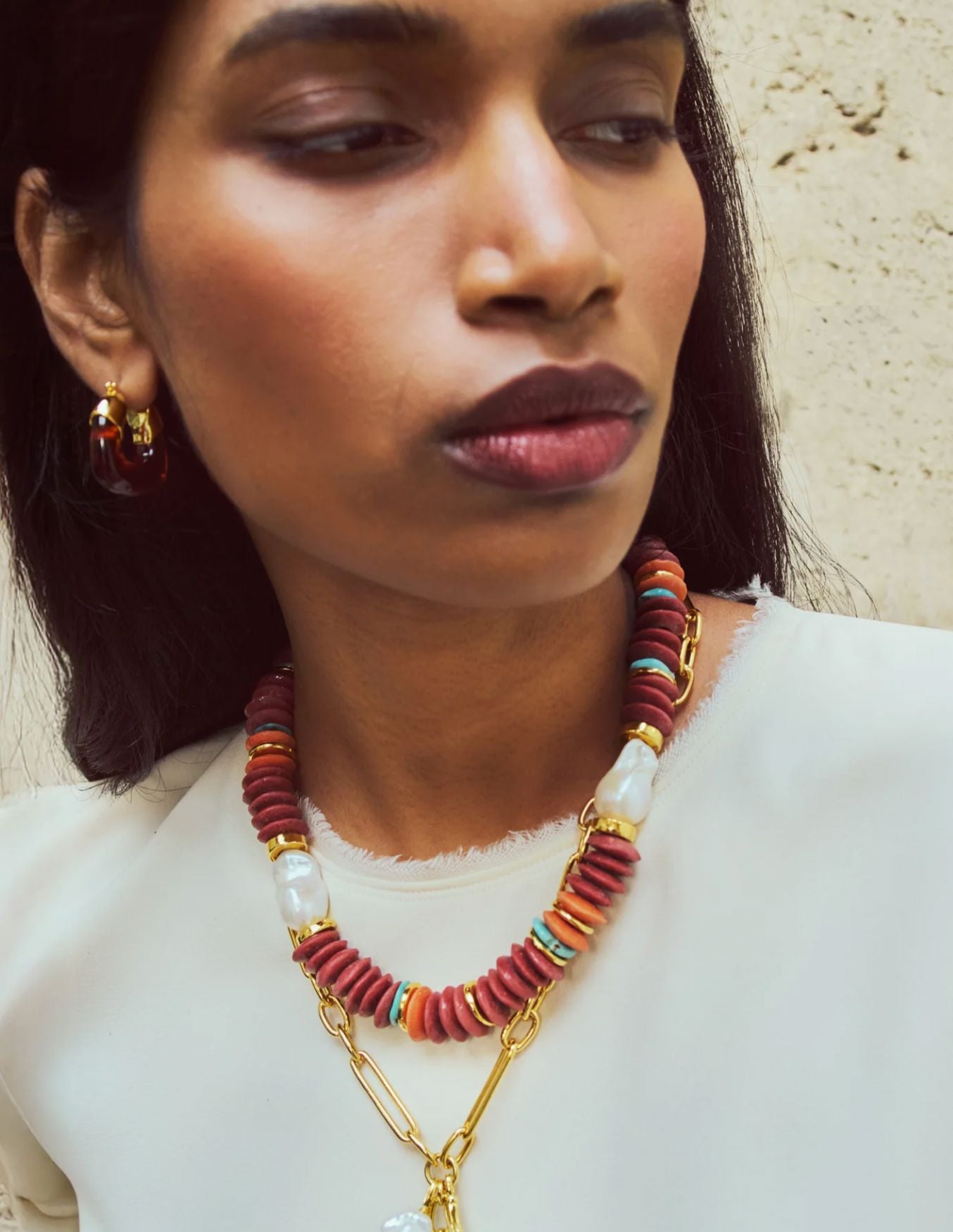 Mini Organic Hoop in Tortoise-Jewelry-Uniquities