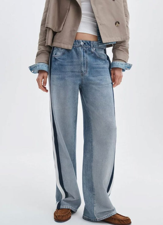 Miramar Terry Track Pant-Denim-Uniquities